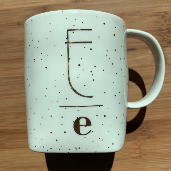Anthropologie Gilded Shapes Monogram “E” Mug - Picture 3 of 6